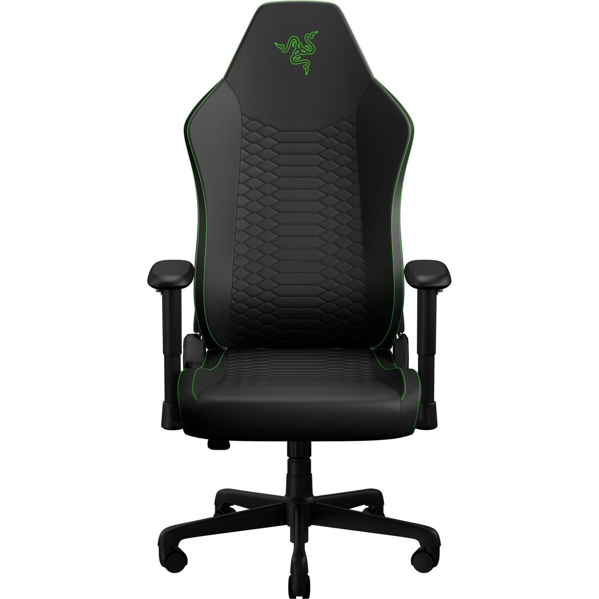 Razer Iskur V2 X Gaming Chair - Ergonomic Lumbar Support, CoolTouch EPU Leather, 152° Recline, Black/Green