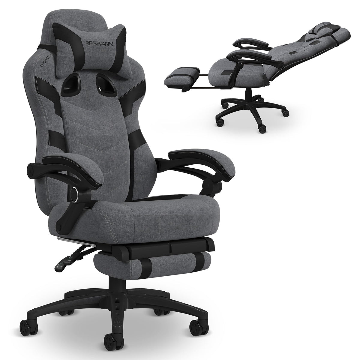 RESPAWN 110 Pro Reclining Gaming Chair with Footrest, Lumbar Support & Headrest