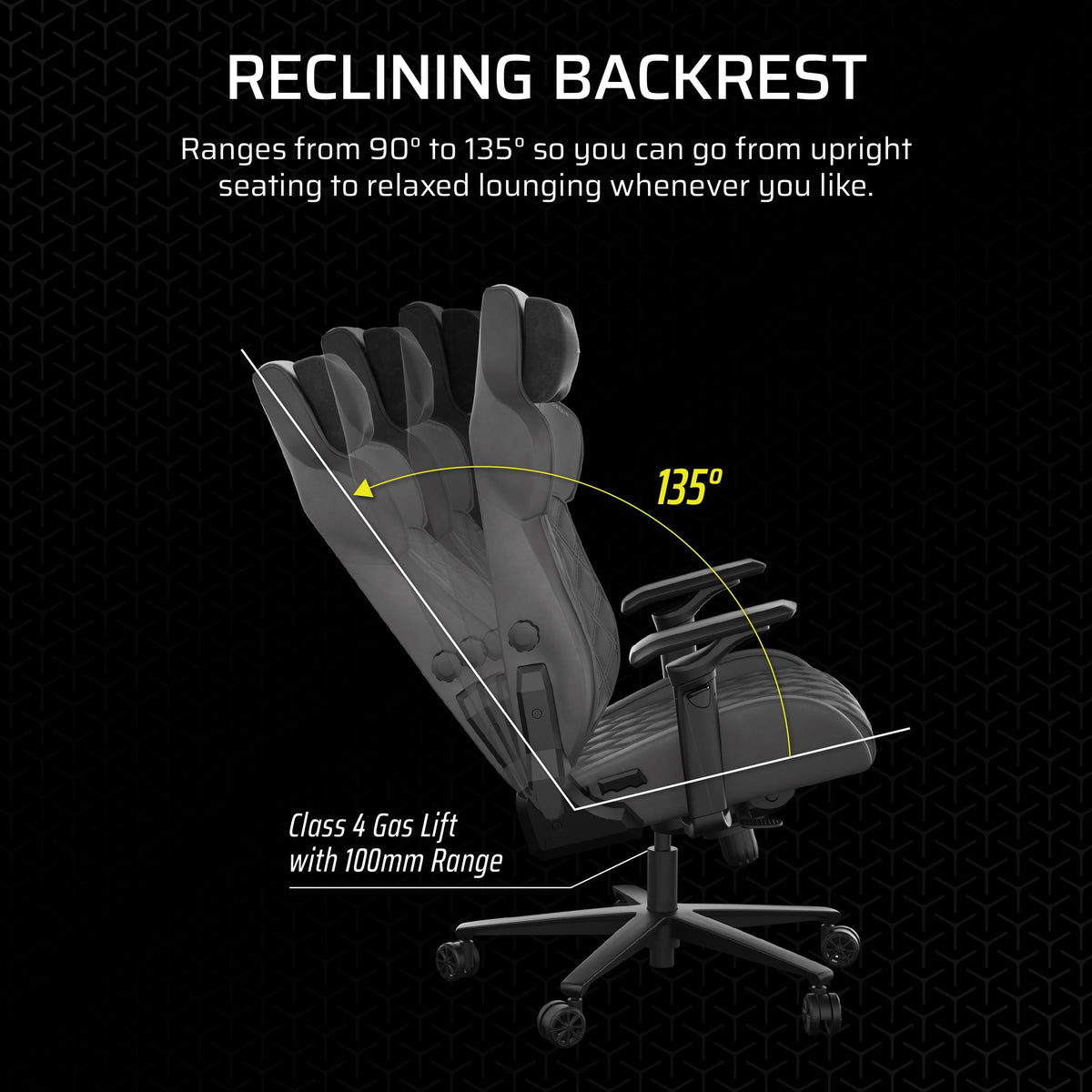 Corsair TC500 Luxe Premium Gaming Chair - Breathable Fabric with Built-In 4-Way Lumbar Support
