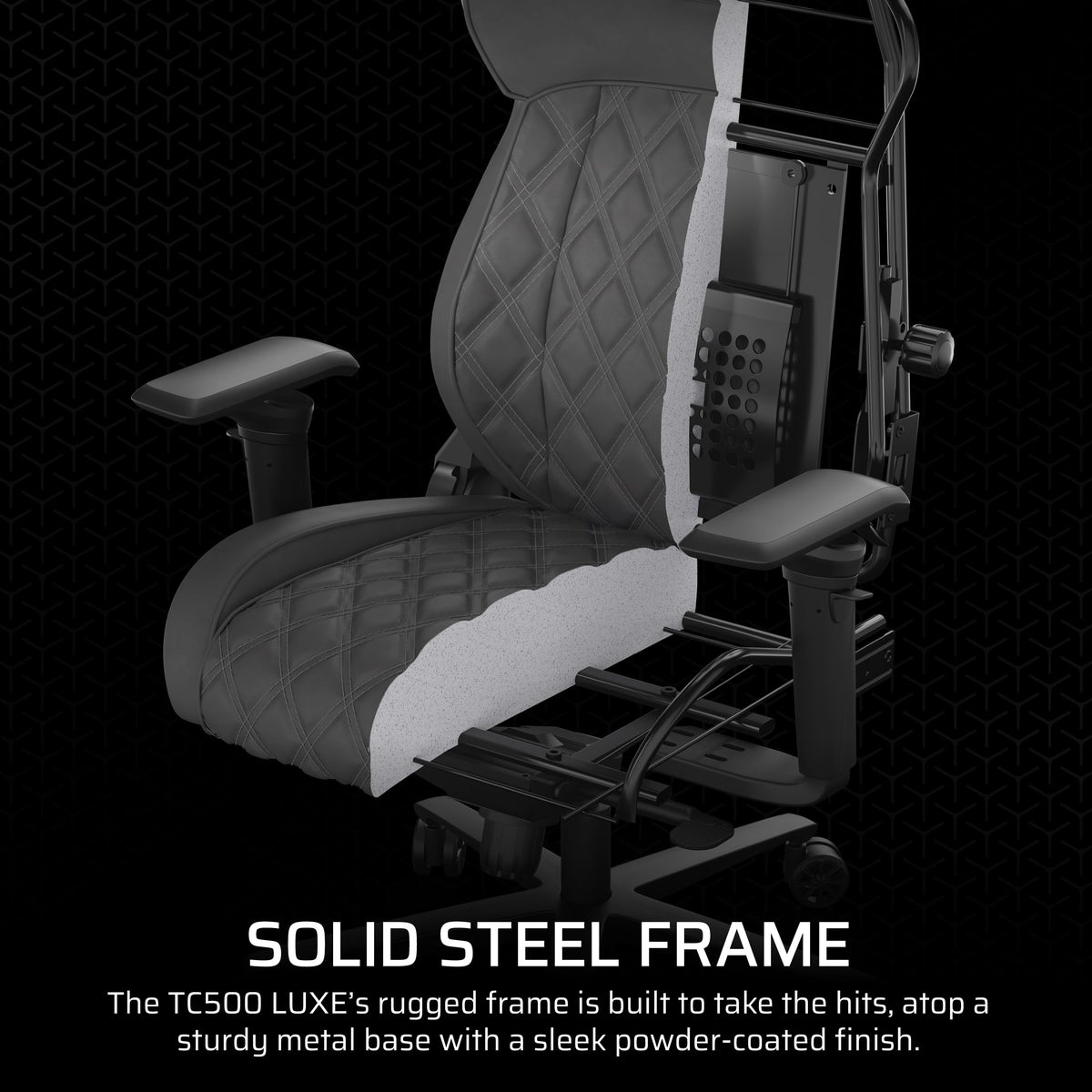 Corsair TC500 Luxe Premium Gaming Chair - Breathable Fabric with Built-In 4-Way Lumbar Support