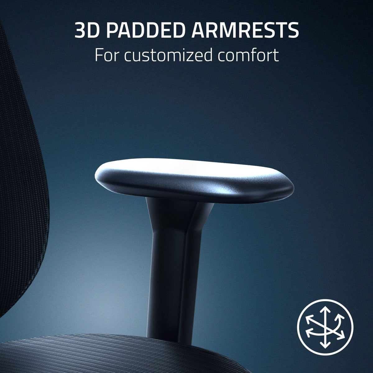 Razer Fujin Breathable Mesh Ergonomic Gaming Chair with 3D Armrests & Synchro-Tilt