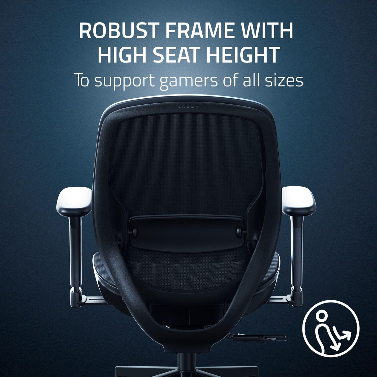 Razer Fujin Breathable Mesh Ergonomic Gaming Chair with 3D Armrests & Synchro-Tilt